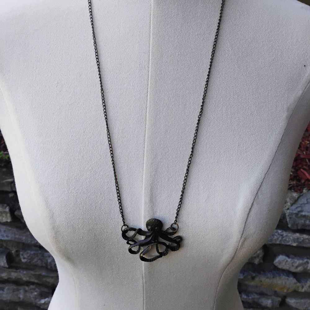 Octopus necklace bronze New